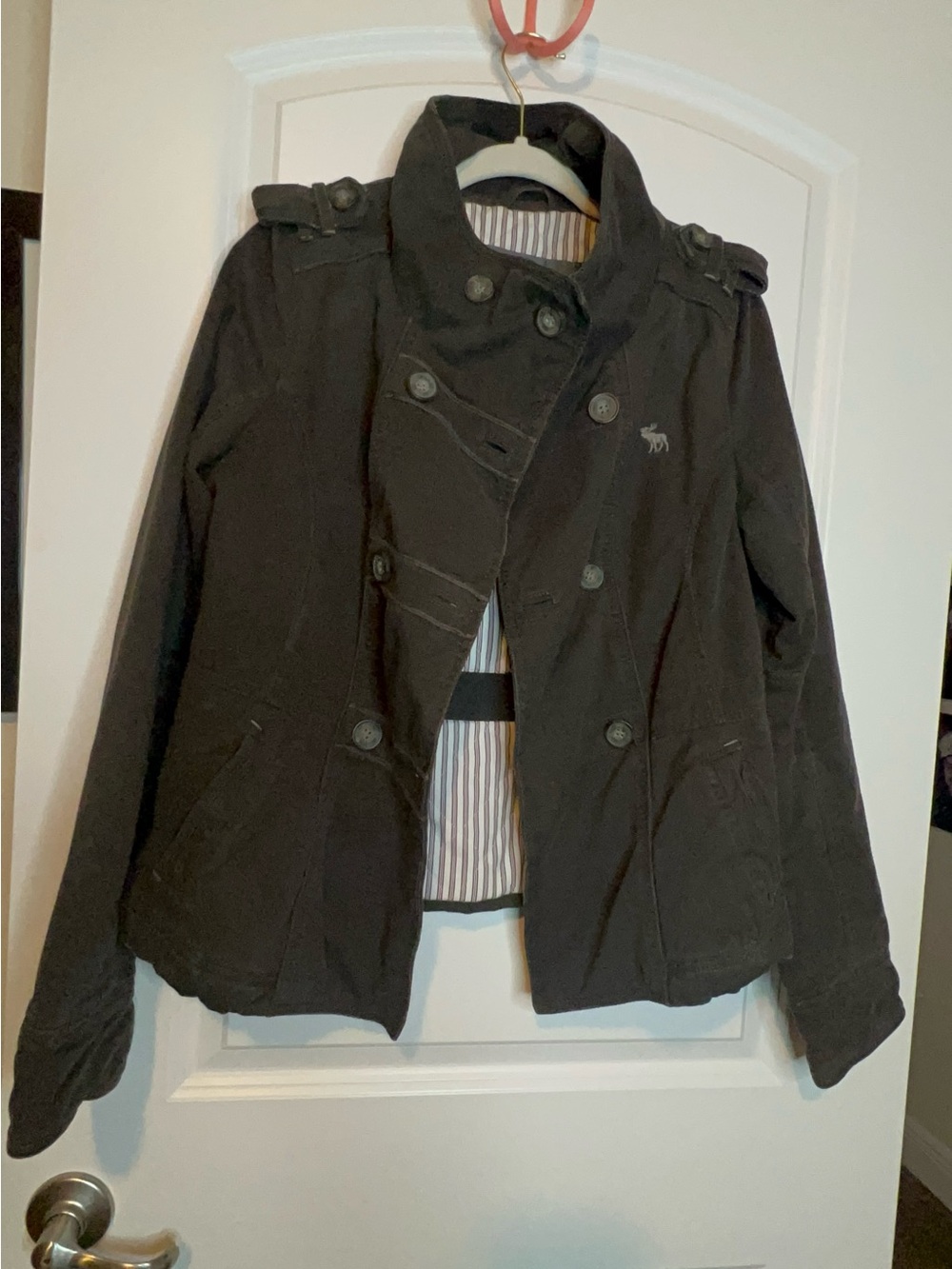 Vintage Y2K Abercrombie & Fitch Military Jacket Brown Women’s L